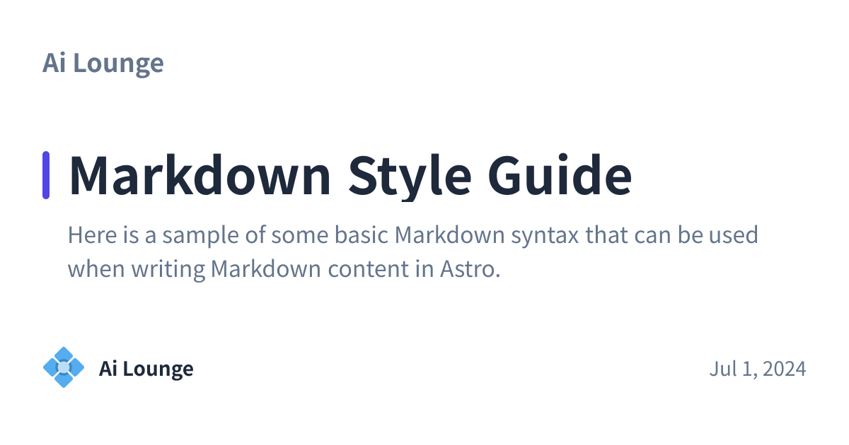 Share preview for Markdown Style Guide